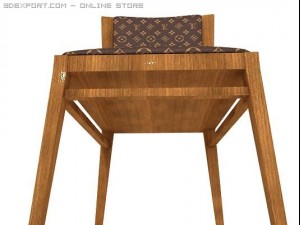 louis vuitton side chair 3Dモデル