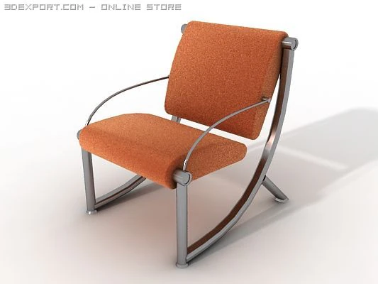 armchair inox 3D Model .c4d .max .obj .3ds .fbx .stl .blend 