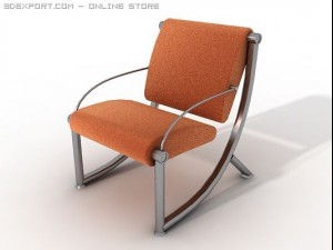 armchair inox 3Dモデル