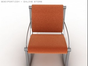 armchair inox 3D-Modell