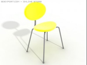 colorful side chair 3D Model