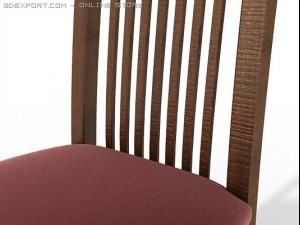 wooden dining room chair 3D Модель