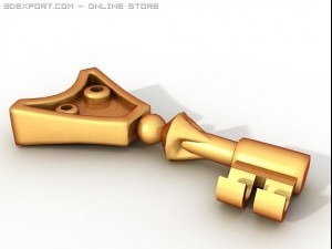 wizards magic key Model 3D