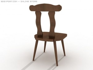 wood chair 3Dモデル