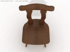 wood chair 3Dモデル