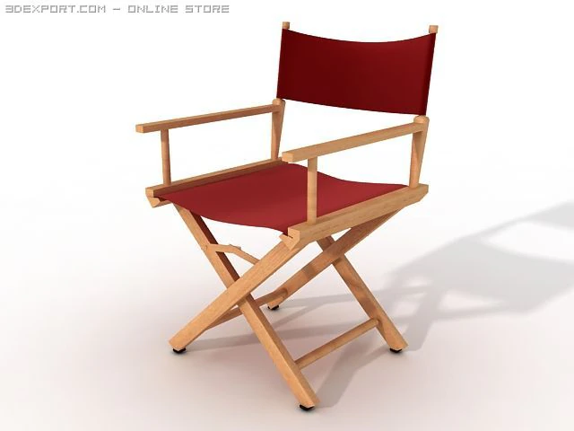 folding chair 3D Model .c4d .max .obj .3ds .fbx .stl .blend