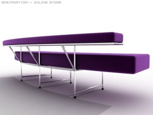 violet sofa Modelo 3D