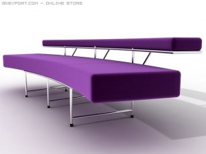 violet sofa Modelo 3D