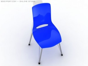 colourful plastic chair 3D Модель