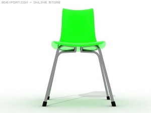 colourful plastic chair 3D Модель