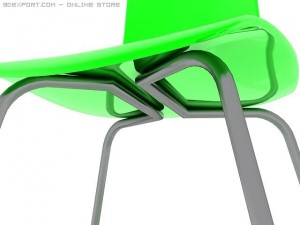 colourful plastic chair 3D Модель