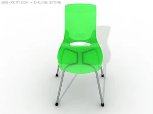 transparent plastic kitchen chair 3D Model
