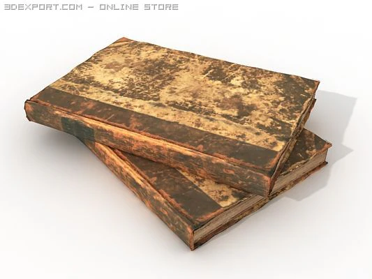 very old books 3D Model .c4d .max .obj .3ds .fbx .stl .blend 