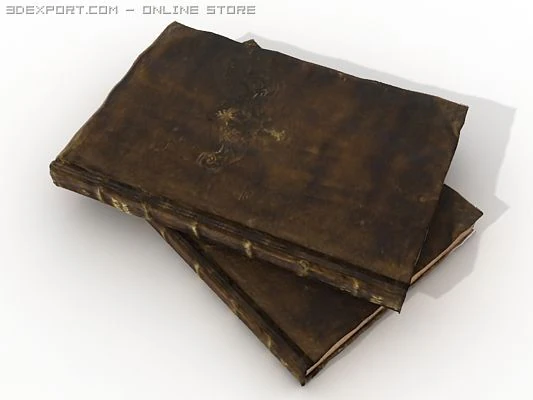 very old books 3D Model .c4d .max .obj .3ds .fbx .stl .blend