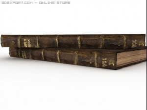 very old books 3D-Modell