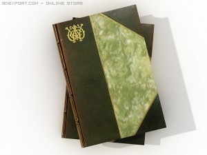 hardcover book leather binding Modello 3D