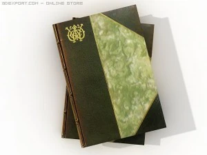 hardcover book leather binding 3D Model