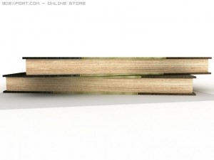 hardcover book leather binding Modello 3D