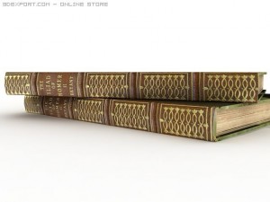 hardcover book leather binding Modello 3D