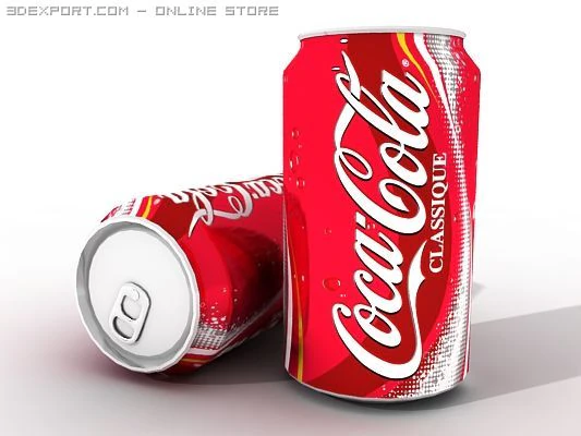 coca cola classic 3D Model .c4d .max .obj .3ds .fbx .stl .blend