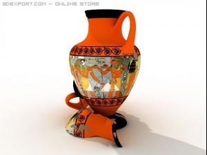 ancient ceramic broken pottery 3D Model