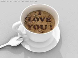 coffee love foarm cup Modèle 3D