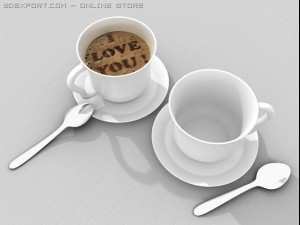 coffee love foarm cup 3D Model