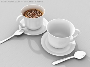 coffe cup zigzag foarm 3D Model