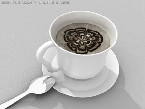 forma sztuki filiżanki kawy Model 3D