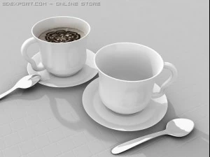coffee cup art foarm 3D Model