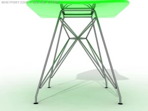 green studio plastic chair 3D Model