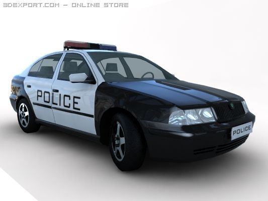 police car Modelo 3D .c4d .max .obj .3ds .fbx .stl .blend 