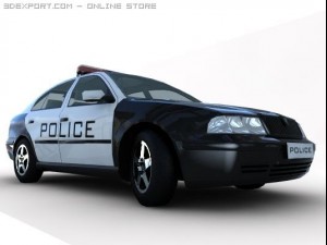 police car Modelo 3D