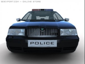 police car Modelo 3D