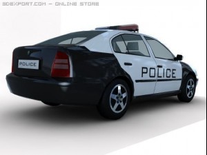 police car Modelo 3D