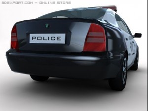 police car Modelo 3D