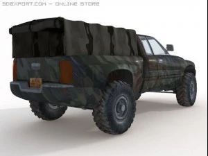 rusted army dodge 3D Model