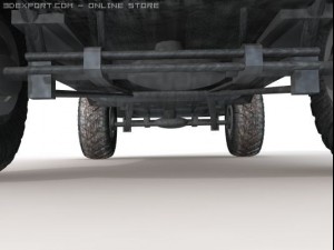 rusted army dodge 3D Model