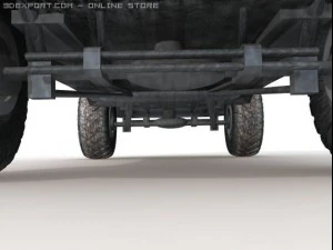 rusted army dodge 3D Model