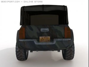 rusted army dodge 3D Model