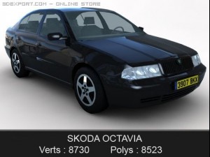 skoda octavia black 3D Модель