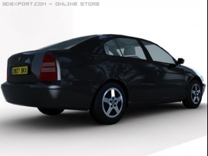 skoda octavia black 3D Модель