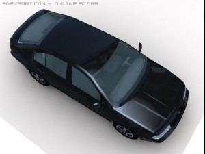 skoda octavia black 3D Модель