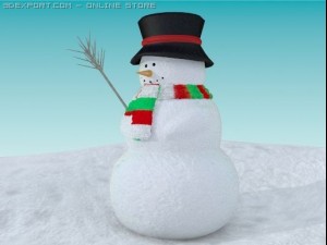 snowman low poly 3D Model