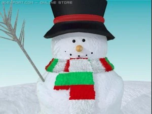 snowman low poly 3D Model