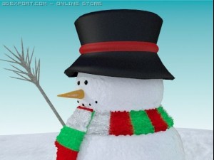 snowman low poly 3D Model