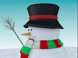 snowman low poly 3D Model