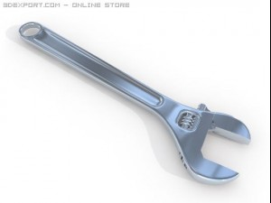 ajustable wrench 3D Model