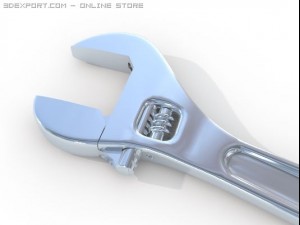ajustable wrench 3D 模型