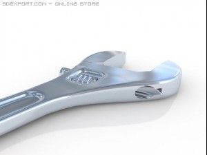 ajustable wrench 3D 模型